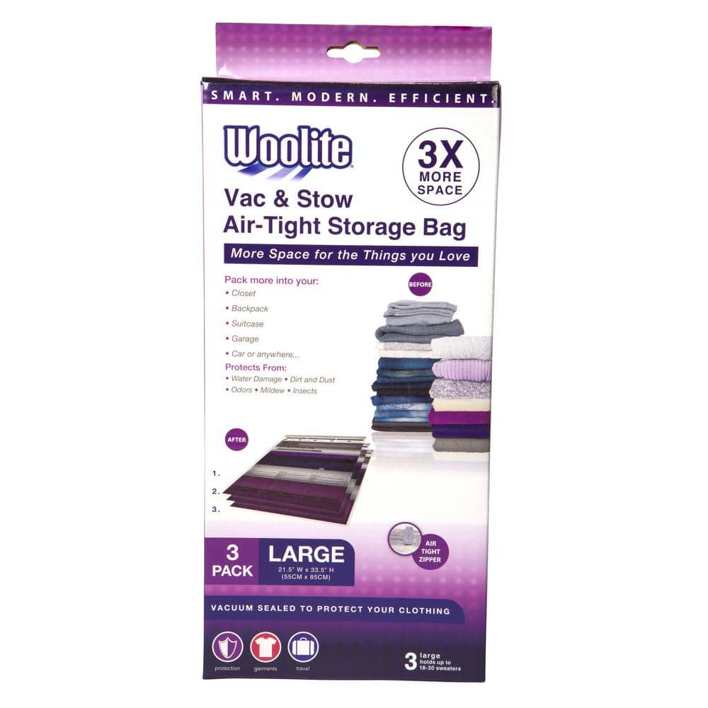 3 Pack Cube Vacuum Storage Bags, Jumbo Vacuum Cubes for Storage Vacuum  Sealed, Extra Large Space Saver Vacuum Storage Bags for Bedding, Clothes