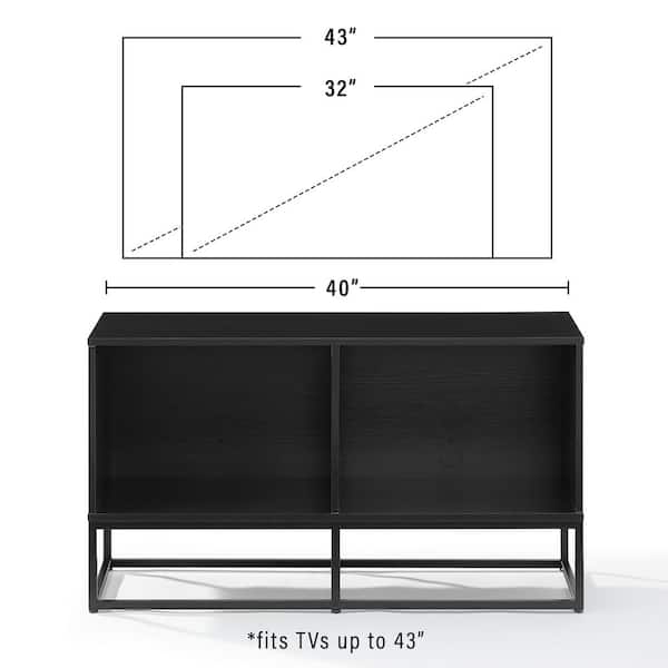 CROSLEY FURNITURE Enzo Black Medium Record Storage Media Console