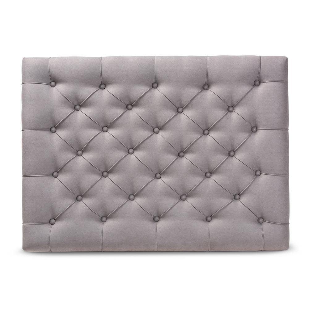 Lindsey Grey Linen and Greywashed Wood Tufted Cocktail Ottoman