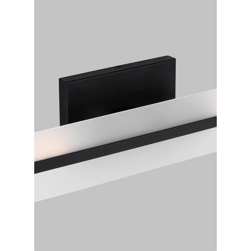 Dex Midnight Black 2-Light Bath Vanity with Satin Etched Glass