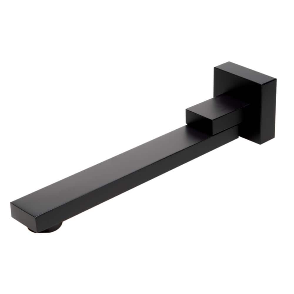 Black Matte Brass Wall Mounted Foldable Tub Spout