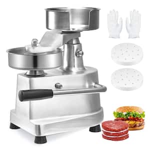 Commercial Burger Patty Maker 5 in. Hamburger Beef Patty Maker Burger Press Machine with 1000-Piece Patty Papers