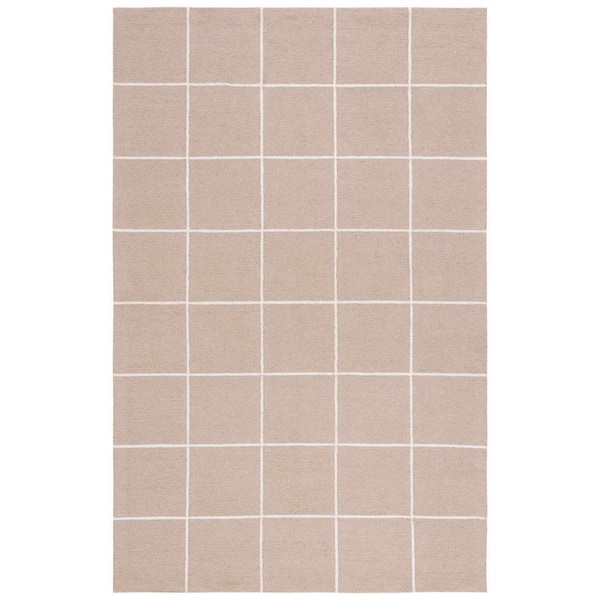 SAFAVIEH Martha Stewart Beige/Ivory 4 ft. x 6 ft. Thin Squared Area Rug