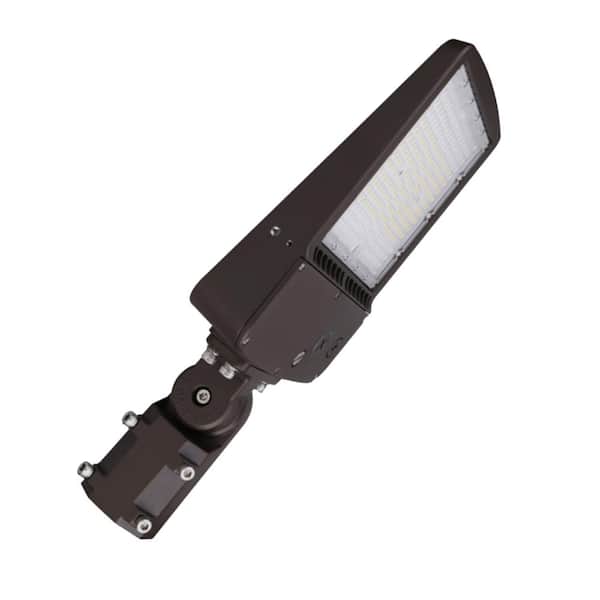 MEDINAH POWER 400- Watt Equivalent Integrated LED Dimmable Bronze Area Light, 22000 Lumens, 4000K, Dusk-to-Dawn with Universal Mount