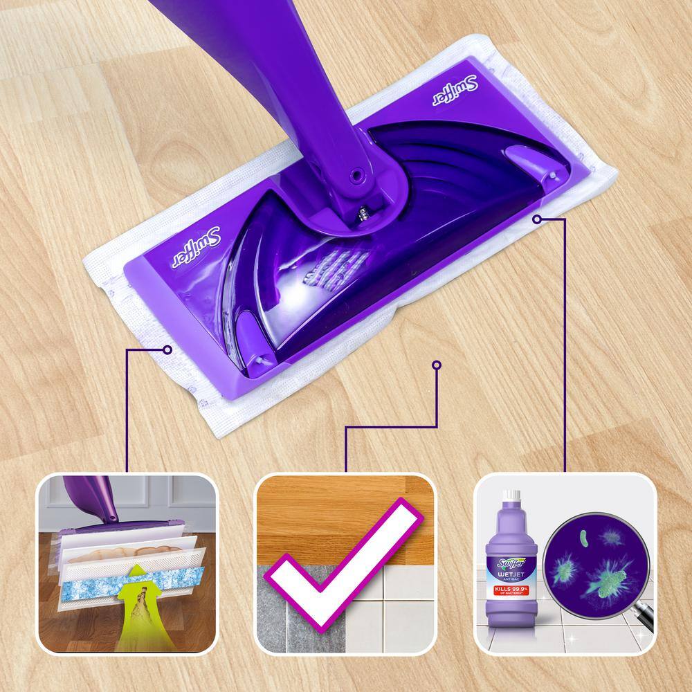 Swiffer WetJet Purple Spray Mop Kit with Pads and Solution