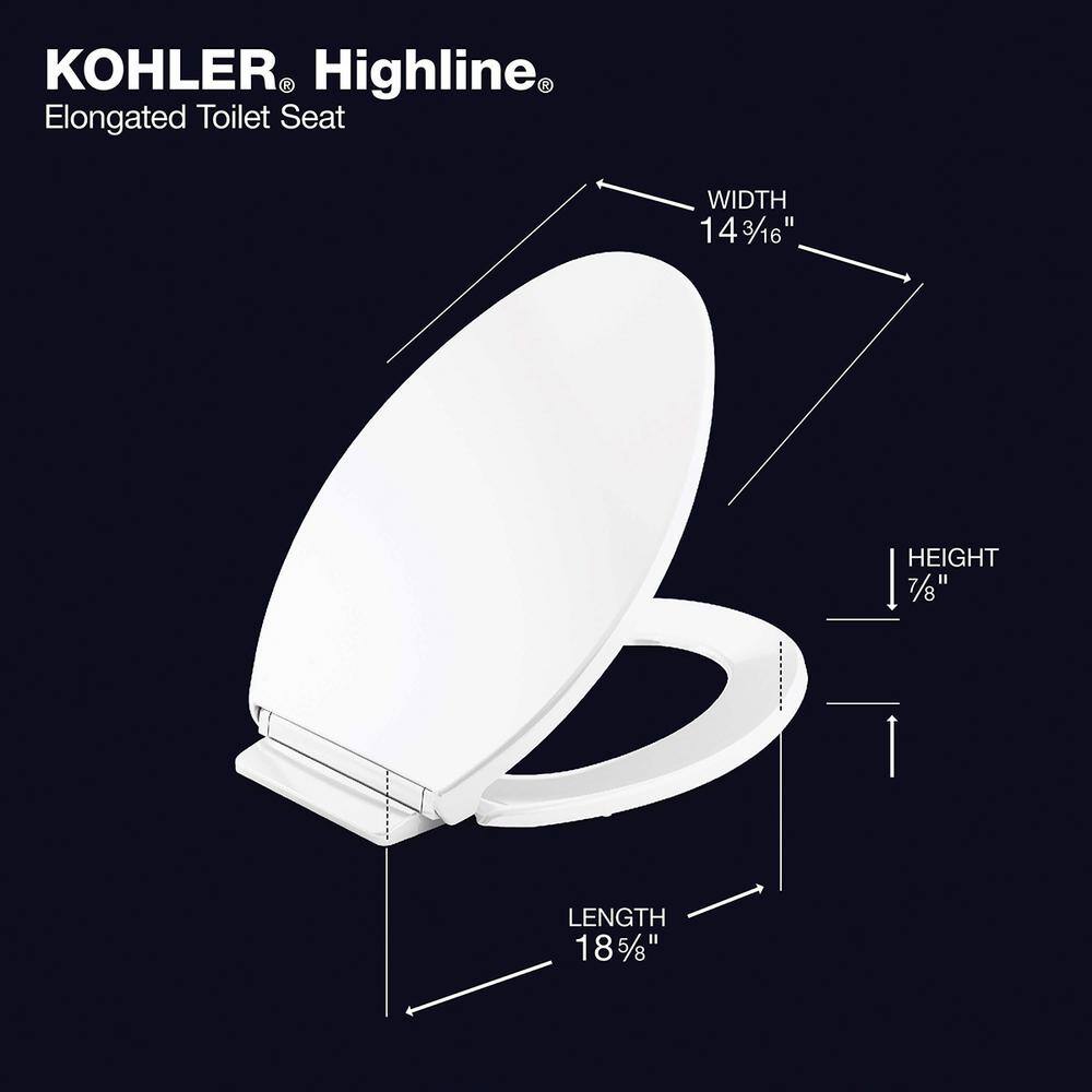 Buy Highline QuietClose Elongated Closed Front Toilet Seat in White
