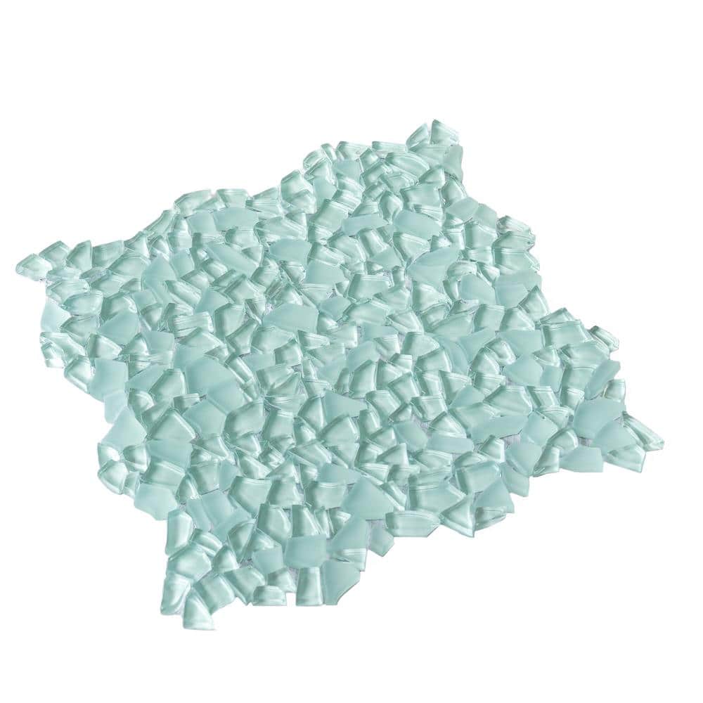 Aqua Blue Glass Pebbles Mosaic Tile for Bathroom and Kitchen