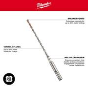 3/16 in. x 7 in. 2-Cutter SDS-PLUS Carbide Drill Bit with 1/4 in. Hex Shoulder