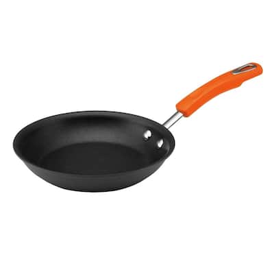 Classic Brights 8.5 in. Hard-Anodized Aluminum Nonstick Stovetop Skillets in Orange and Gray