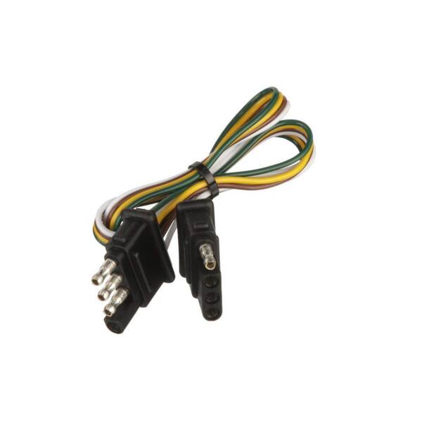 POLLAK 4-Way Flat Vehicle and Trailer End Connector Extension - 24 in.