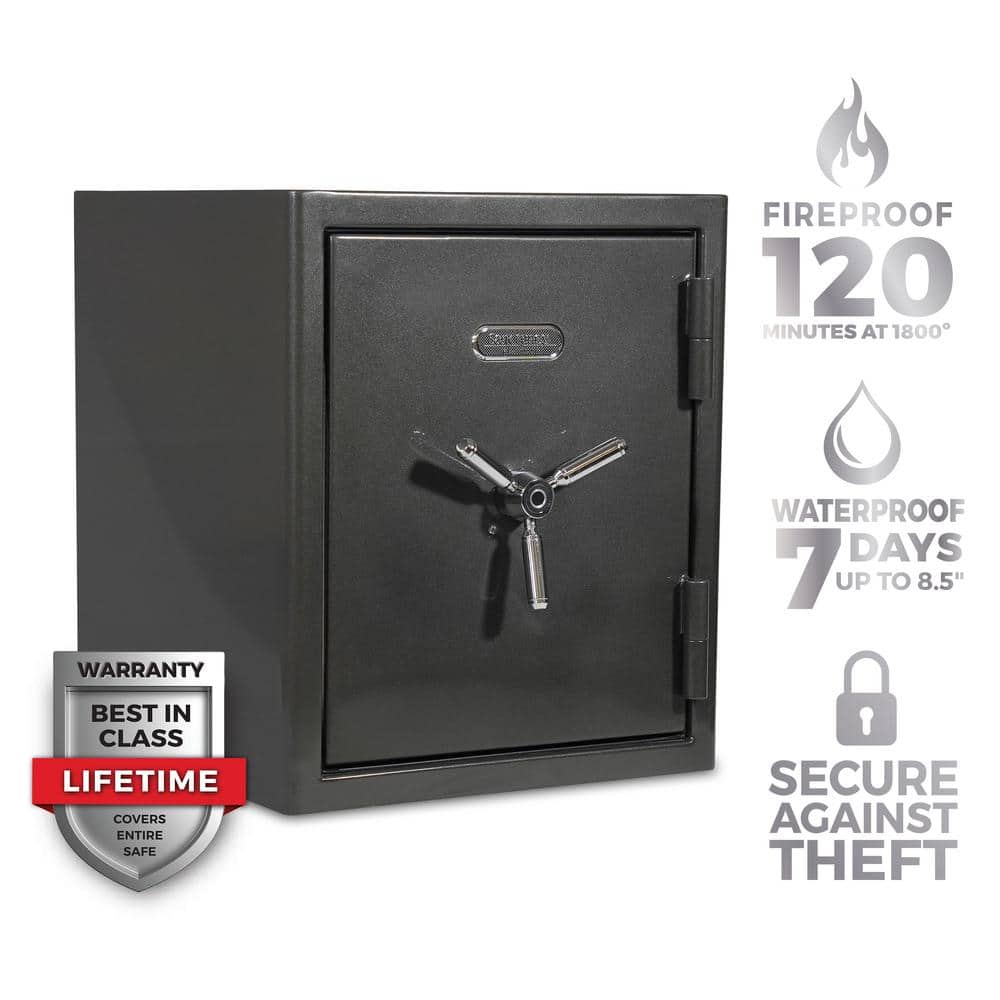 Platinum 3.32 cu. ft. Fireproof/Waterproof Home and Office Safe w/ Biometri