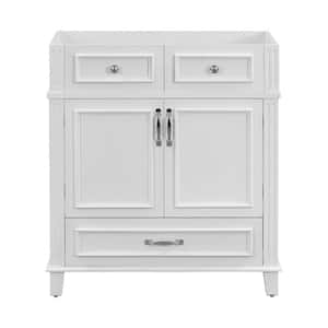 30 in. W x 18 in. D x 33 in H Bath Vanity Cabinet without Top, Storage Cabinet with Soft Closing Doors & Drawer, White