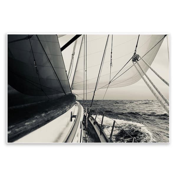 Stupell Industries Sailing The Sea View by LSR Design Studio Unframed Typography Graphic Art Print 13 in. x 19 in.