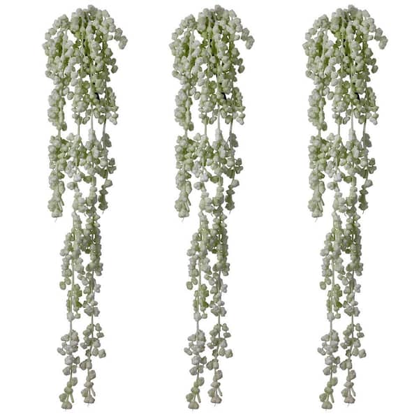 18 in. White Artificial Succulent Vine