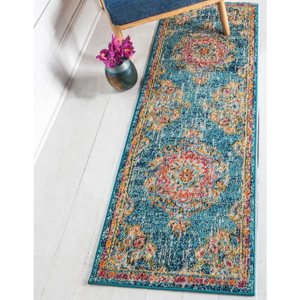 Penrose Alexis Blue 2' 0 x 7' 1 Area Rug