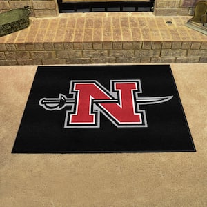 NCAA Nicholls State University Black 3 ft. x 4 ft. Area Rug