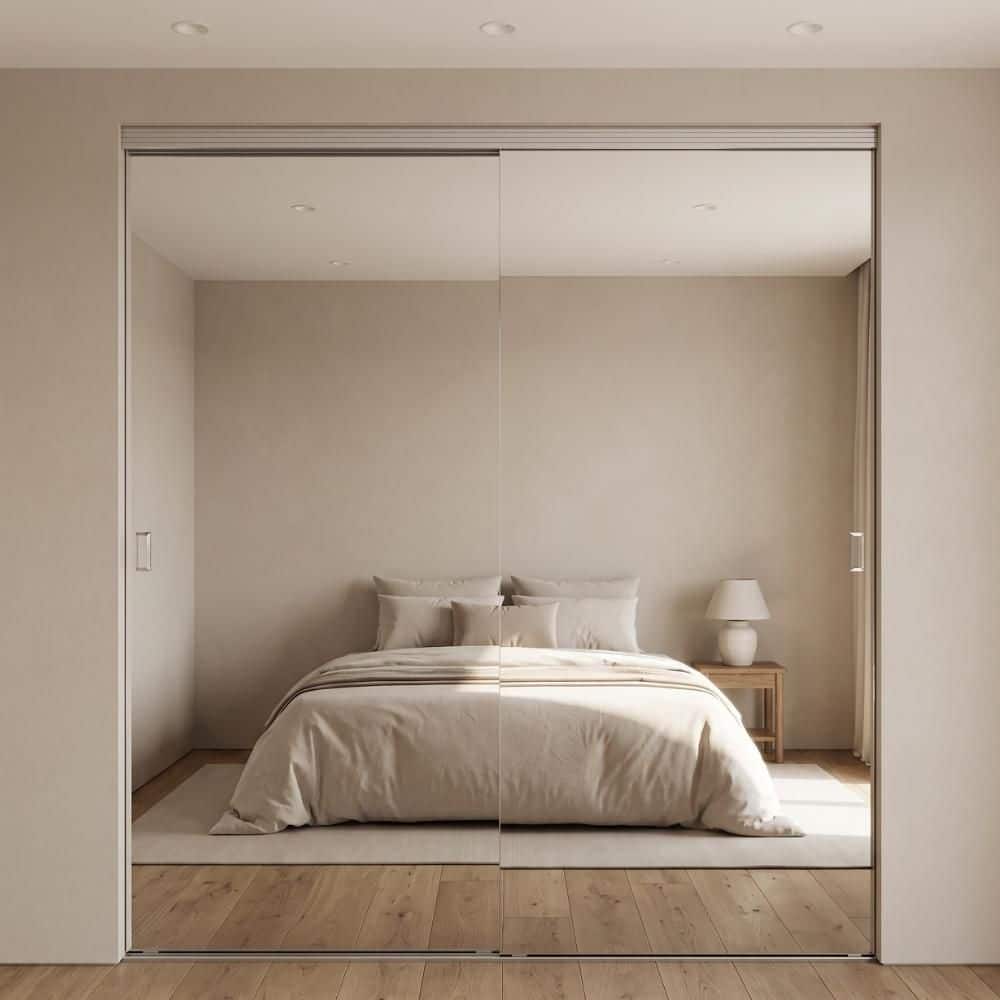 Impact Plus 60 in. x 96 in. Polished Edge Backed Mirror Aluminum