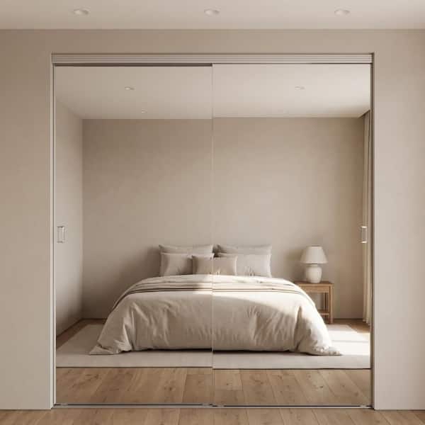 Impact Plus 60 in. x 96 in. Polished Edge Backed Mirror Aluminum