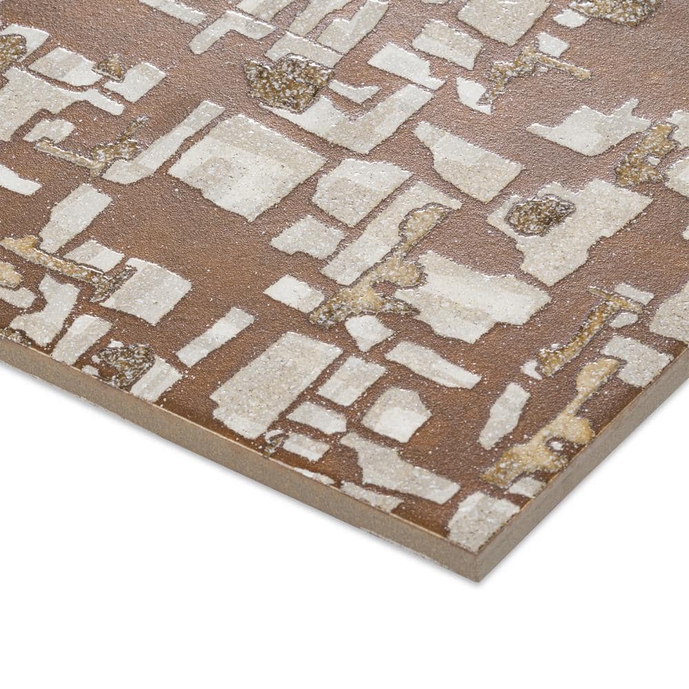 Charlotte 8x8 Fall Copper Textured Porcelain Square Tile