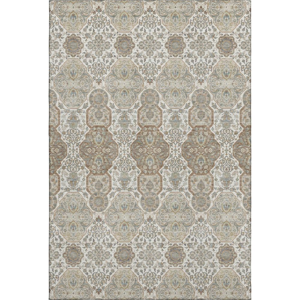 Mayfield Premium Machine Washable Abstract AMF2483 Ivory 10 ft. x 14 ft. Area Rug price history on PriceWatchPro