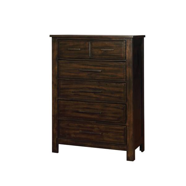 William's Home Furnishing Canopus Dark Walnut Transitional Style Chest of Drawers