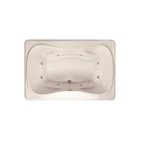Jennifer 72 in. x 48 in. Rectangular Drop-in Air Bath and Whirlpool Bathtub with Center Drain in White