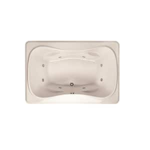 Jennifer 72 in. x 48 in. Rectangular Drop-in Whirlpool Bathtub with Center Drain in White