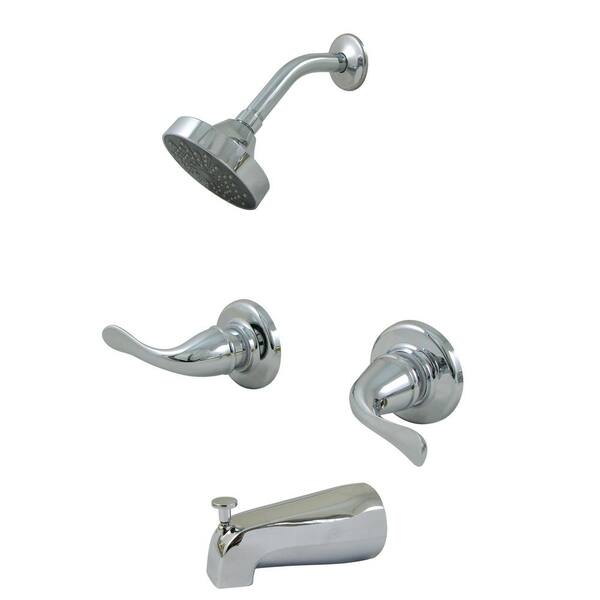 Sayco 2-Handle Tub and Shower Faucet Renewal Trim Kit in Chrome (Valve Cartridge and Trim Included)
