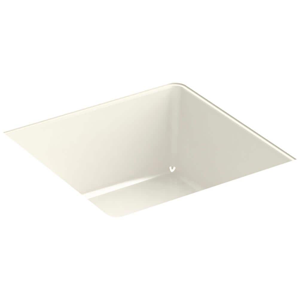 KOHLER Verticyl 13 in. Square Undermount Bathroom Sink in Biscuit