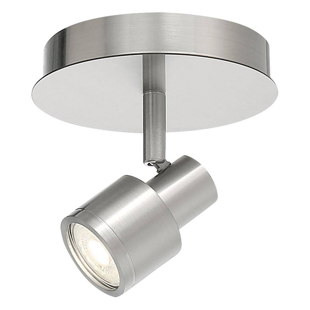 Lincoln Brushed Steel LED Flush Mount Light
