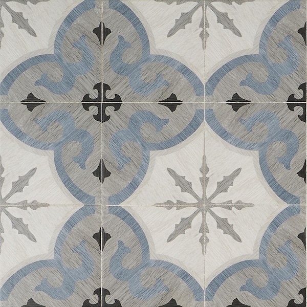 Ivy Hill Tile Castaic Briar Blue 8 in. x 8 in. Matte Porcelain Floor and Wall Tile (12.91 sq. ft./Case)