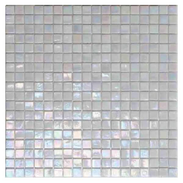 Apollo Tile Skosh Glossy Light Bone White 11.6 in. x 11.6 in. Glass Mosaic Wall and Floor Tile (18.69 sq. ft./case) (20-pack)