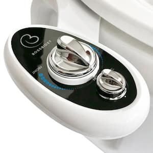 Boss Bidet Non-Electric Luxury Toilet Bidet Attachment Water Sprayer Dual Nozzle White and Black