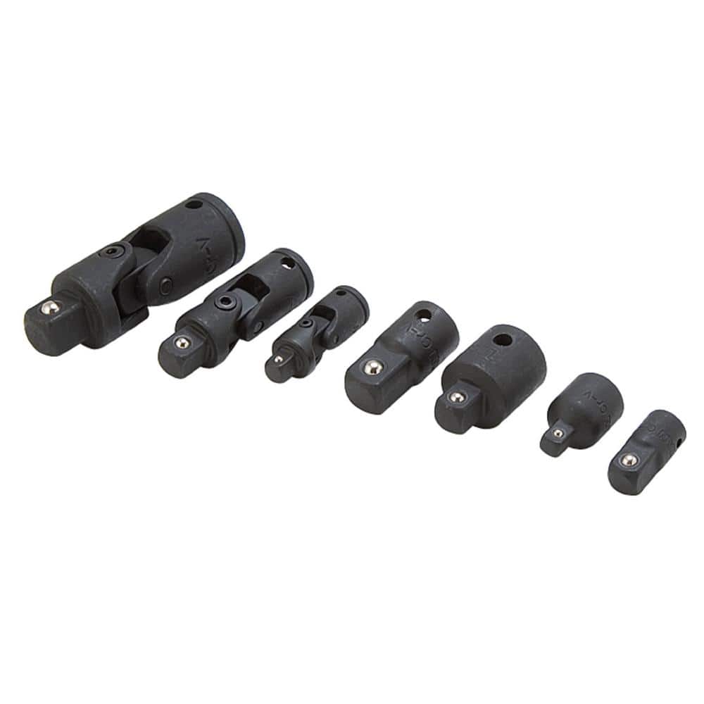 7-Piece Chrome Adaptor and U-joint Set