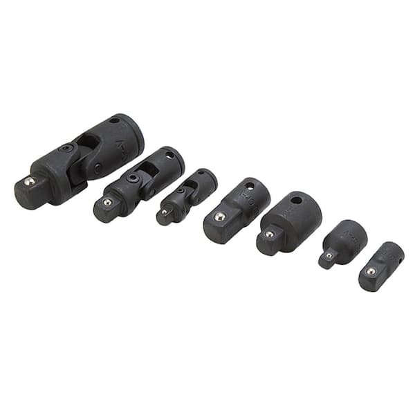 Unbranded 7-Piece Chrome Adaptor and U-joint Set