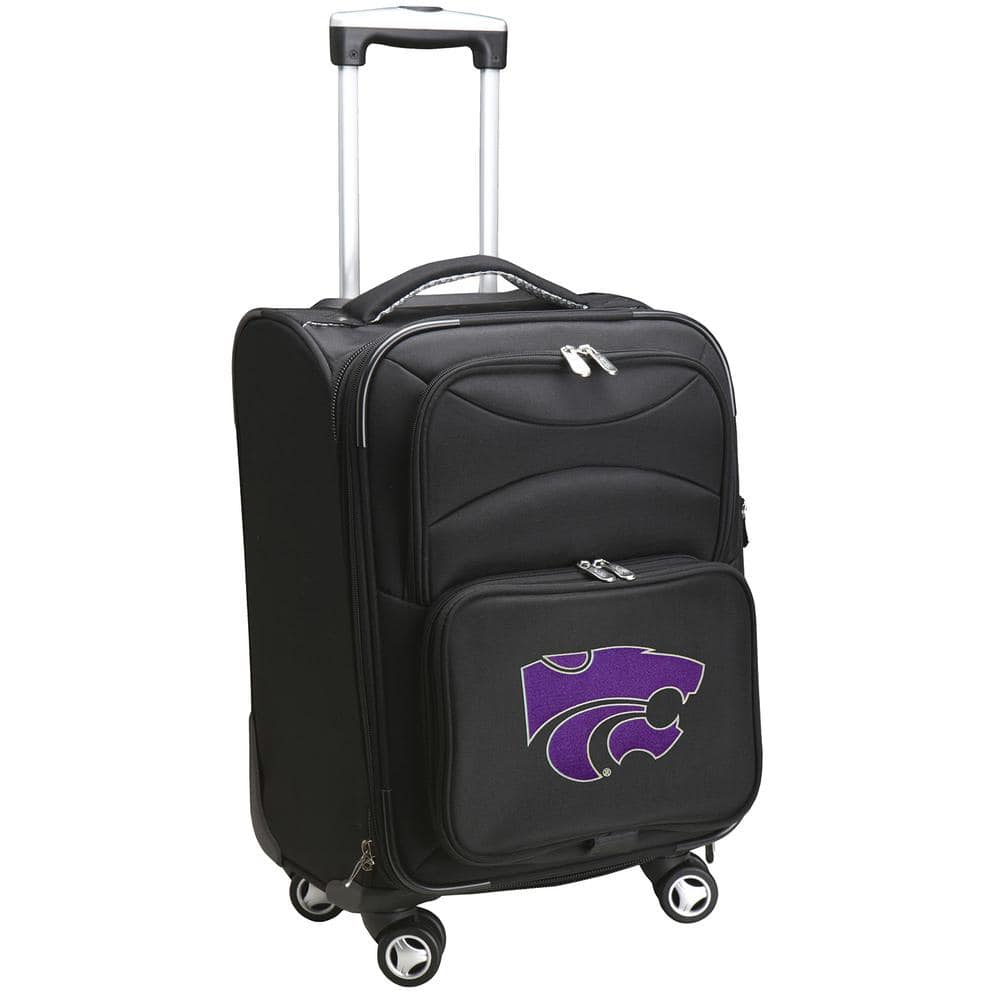 Denco NCAA Kansas State Black 21 in. Carry-On Softside Spinner