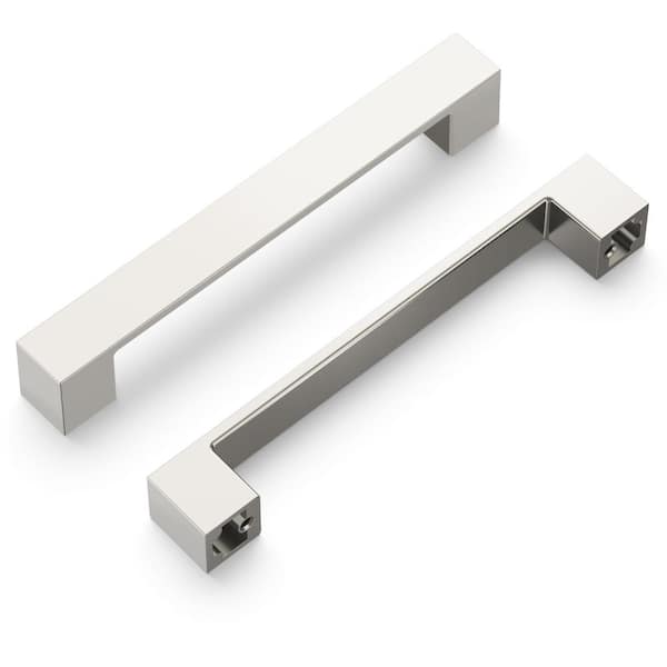HICKORY HARDWARE Heritage Designs 5-1/16 in. (128 mm) Center-to-Center Satin Nickel Drawer Bar Pull (10-Pack )
