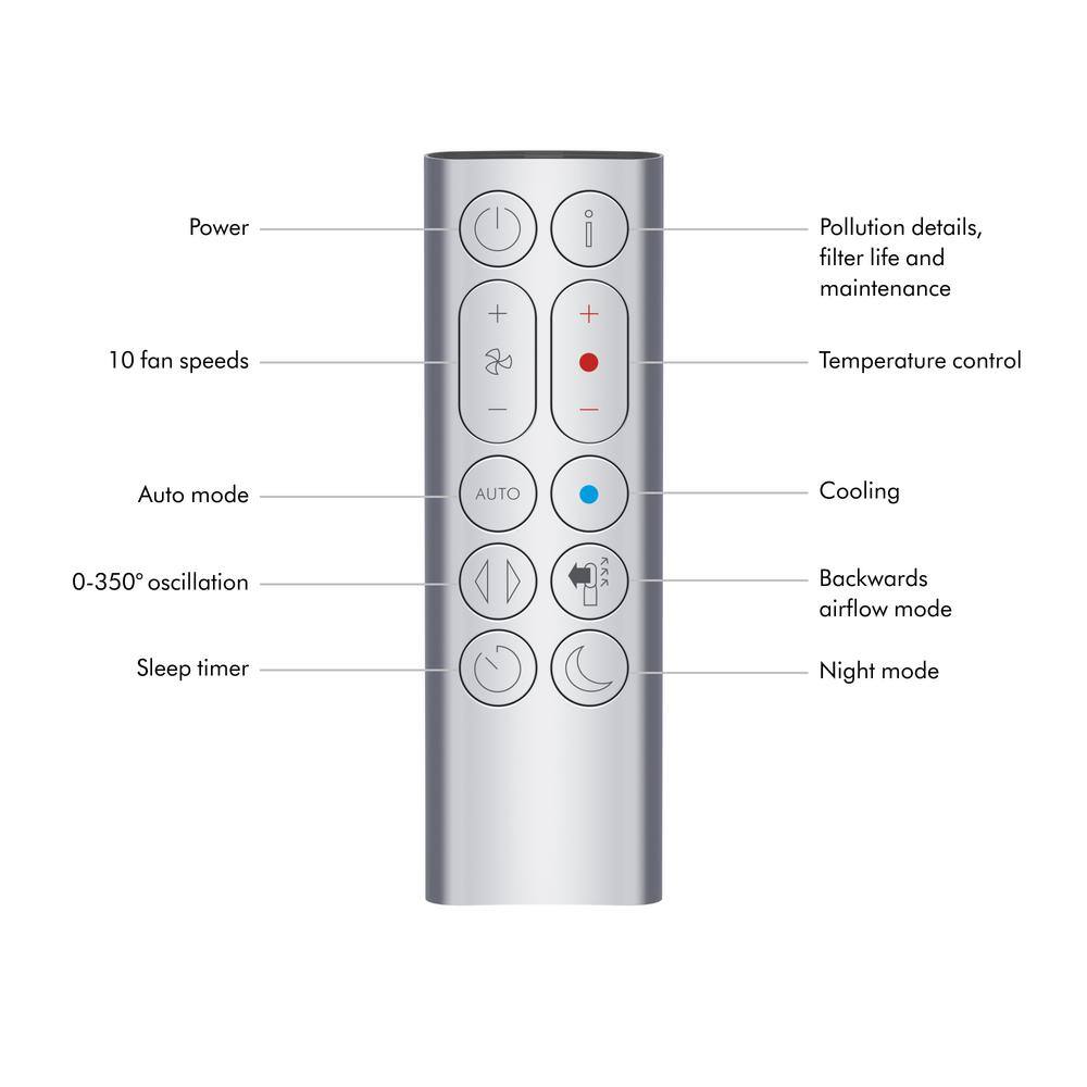 White and Silver Electric HEPA Air Purifier Fan Heater Combo