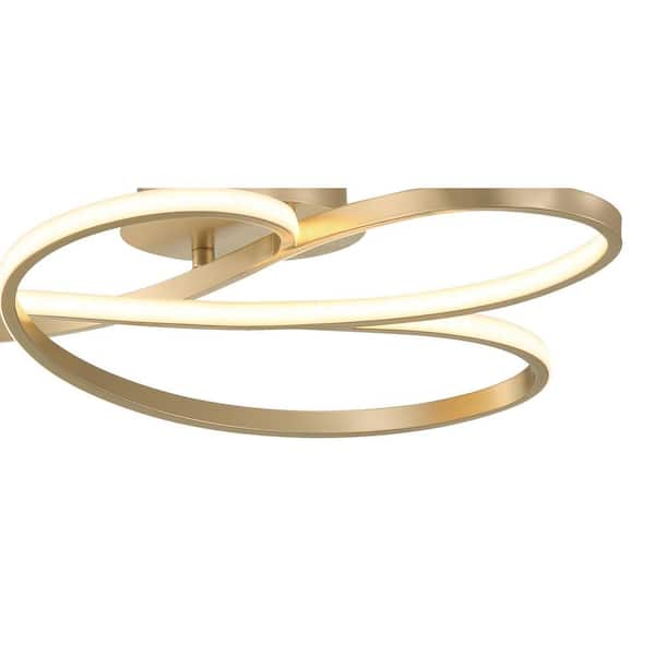 Astor 20 in. 24-Watt Soft Gold Integrated LED Flush Mount with Lucent Silicone Diffuser
