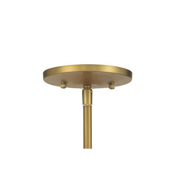 Minka Lavery Key Largo 16 in. 1-Light Soft Brass Semi-Flush Mount