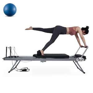 Foldable Pilates Reformer, Home Pilates Reformer Workout Machine with Spring, Quiet 300 lbs. Pilates