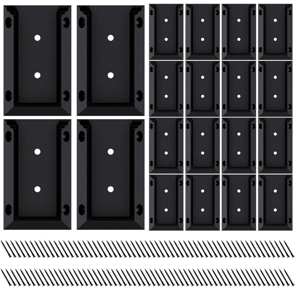 0.87 in. W x 12.44 in. H 2 x 4 Hard Rubber Deck Railing Brackets with Coating Screws, Black, 20 Pieces price history on PriceWatchPro