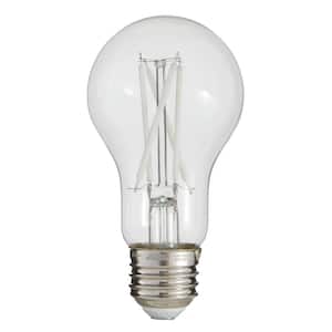 60-Watt Equivalent A19 Dimmable White Filament CEC Clear Glass E26 LED Light Bulb Daylight 5000K (12-Pack)