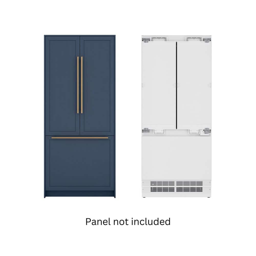 Reserve 36 in. Panel Ready French Door Refrigerator with Ice Maker, Water Dispenser, Frost Free, 19.6 cu. ft. in White price history on PriceWatchPro