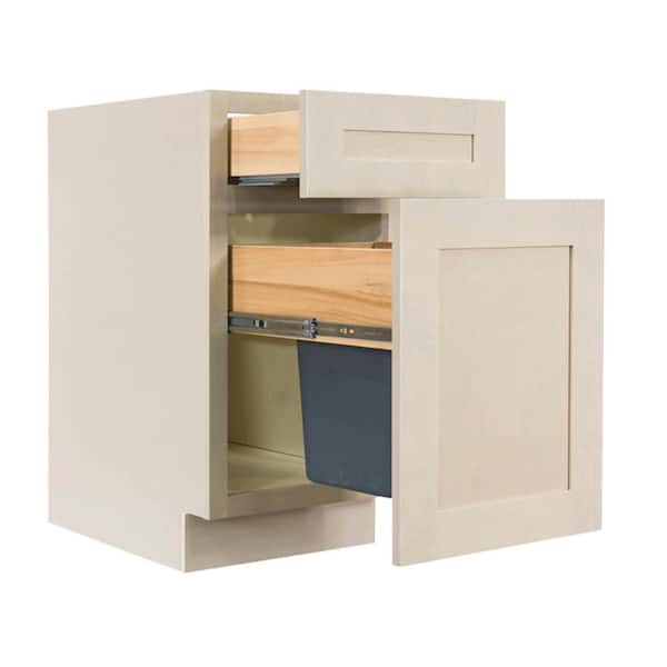LIFEART CABINETRY Lancaster Shaker Assembled 18x34.5x24 in. Base Wasket Cabinet in Stone Wash