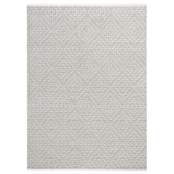 TOWN & COUNTRY LIVING Luxe Tretta Modern Geo Grey 5 ft. x 7 ft. Area Rug