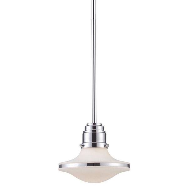 Titan Lighting Retrospectives 1-Light Polished Chrome Ceiling Pendant