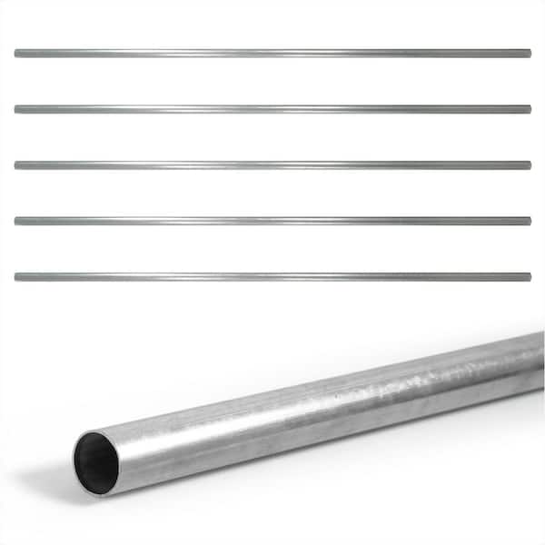 1-5/8 in. Chain Link Fence Silver Galvanized Steel Top Rail (Pack of 5)