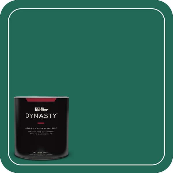 BEHR DYNASTY 1 qt. #S-H-480 Forest Rain Matte Interior Stain-Blocking Paint & Primer
