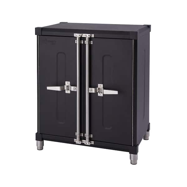 TRINITY - PRO 28 in. W x 33.6 in. H x 18.7 in. D 18-Gauge Steel Garage Base Cabinet in Black